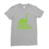 vegan dinosaur best trending Ladies Fitted T-Shirt