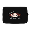 Excuse Me is it January yet? Baby Boy Laptop sleeve