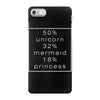 50 % unicorn (White) iPhone 7 Case
