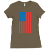 american flag Ladies Fitted T-Shirt