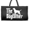 the dogfather labrador retriever white Weekender Totes