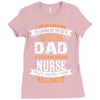 Super Cool Dad Of A Freaking Awesome Nurse Ladies Fitted T-Shirt