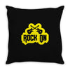 rock on Throw Pillow