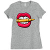 bullet in mouth Ladies Fitted T-Shirt