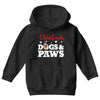 christmas dogs and paws Youth Hoodie