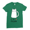 cat love person! Ladies Fitted T-Shirt