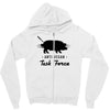 anti vegan task force Zipper Hoodie
