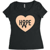 Hope With Heart Women's Triblend Scoop T-shirt
