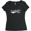 21st birthday apron established 1997 Women's Triblend Scoop T-shirt