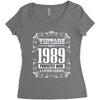 vintage made in 1989 perfectly aged a living legend Women's Triblend Scoop T-shirt