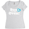 Bun in the Oven with Heart Baby Boy Women's Triblend Scoop T-shirt