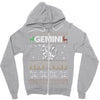 santa gemini christmas ugly t shirts Zipper Hoodie