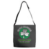 silver shamrock Adjustable Strap Totes