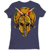 skull spartan Ladies Fitted T-Shirt