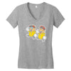 paper bad duo Women's V-Neck T-Shirt