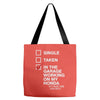 in the garage working on my honda Tote Bags