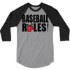 baseball rules 3/4 Sleeve Shirt