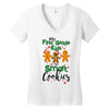 my first grade kids are smart cookies Women's V-Neck T-Shirt