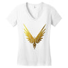 the fly bird   maverick jake paul   gold Women's V-Neck T-Shirt
