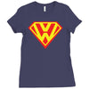 with superman vw logo Ladies Fitted T-Shirt