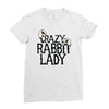 crazy rabbit lady Ladies Fitted T-Shirt