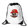 mario skull Drawstring Bags