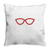 kacamata red Throw Pillow
