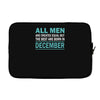 all men are created equal but the best are born in december Laptop sleeve