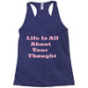 life is all Racerback Tank