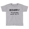 binary Toddler T-shirt
