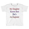 my daughter knows best shes anengineer Toddler T-shirt