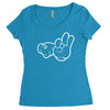 rude hands, ideal gift or birthday present. Women's Triblend Scoop T-shirt