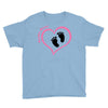 Baby Girl with Heart Any Name Customized Youth Tee