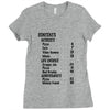 contents list Ladies Fitted T-Shirt