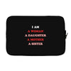 i Am A Woman A Daughter A Mother A Sister Laptop sleeve