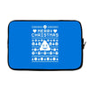 funny ugly christmas smiley emoticon Laptop sleeve