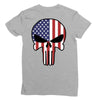 skull u.s.a. back Ladies Fitted T-Shirt