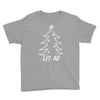 lit af christmas tree Youth Tee