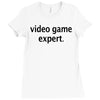 video game expert t shirt 3xl funny xbox ps3 nerdy geeky wii cod snipe Ladies Fitted T-Shirt
