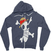 melted logo Zipper Hoodie