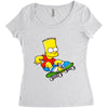 skate bart Women's Triblend Scoop T-shirt