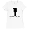 offensive t shirt lookng for a little head rude tee funny shirt Ladies Fitted T-Shirt
