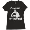 camping is intents Ladies Fitted T-Shirt