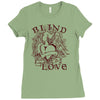 blind love fire heart Ladies Fitted T-Shirt