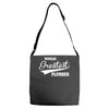 worlds greatest plumber Adjustable Strap Totes