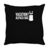 vacation alpaca bag animal humor funny Throw Pillow