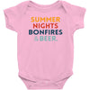 Summer Night Bonfires Beer Baby Bodysuit