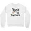 flippin awesome cooking greeting Crewneck Sweatshirt