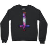 inverted galaxy cross funny  religion banter space fashion new Crewneck Sweatshirt