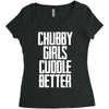 chubby girls cuddle better Women's Triblend Scoop T-shirt